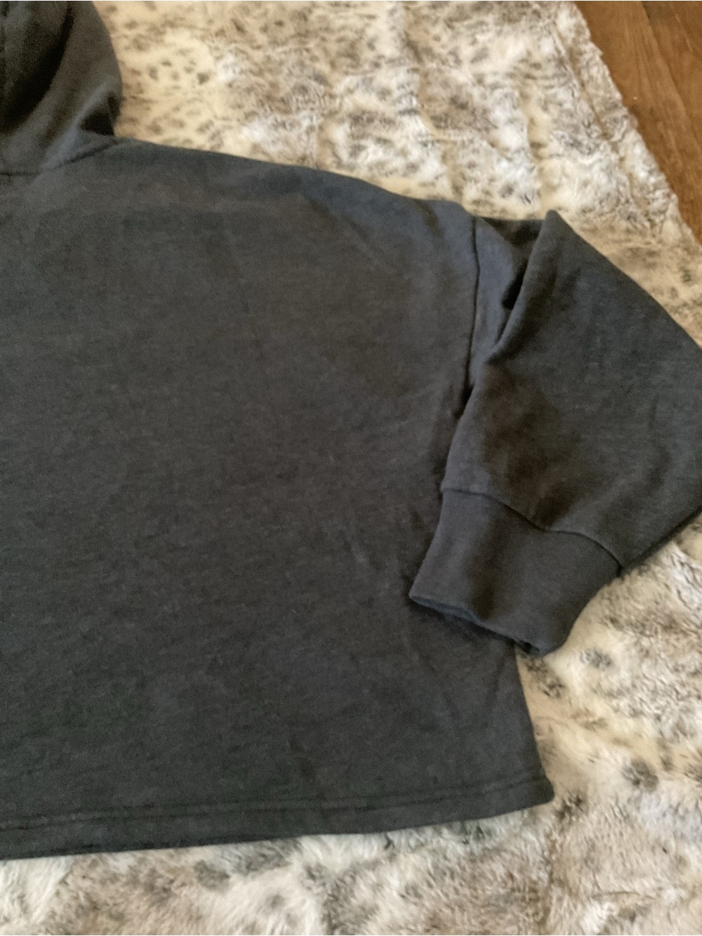 Women’s Under Armour Black Cropped Hooded Pullover with Logo Tape size Xl - Picture 6 of 8